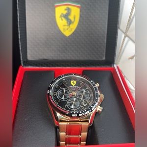Gold Ferrari watch